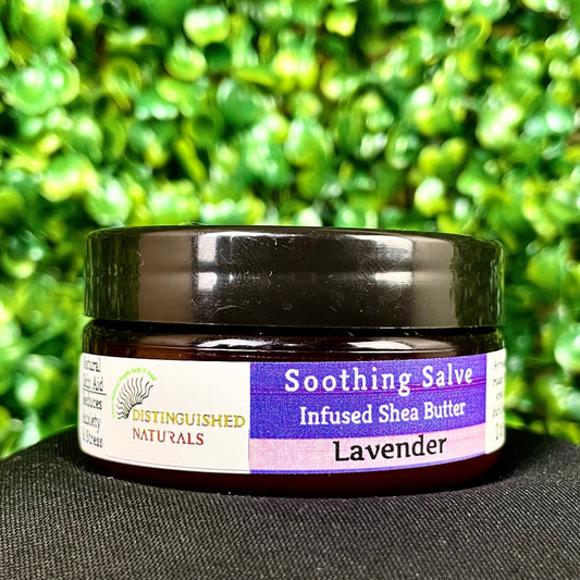 Holistic Soothing Salve - Topical Aid. Helps with skin fungus and rashes, diaper rashes, and helps reduce stress, Shea Butter with Lavender Oil